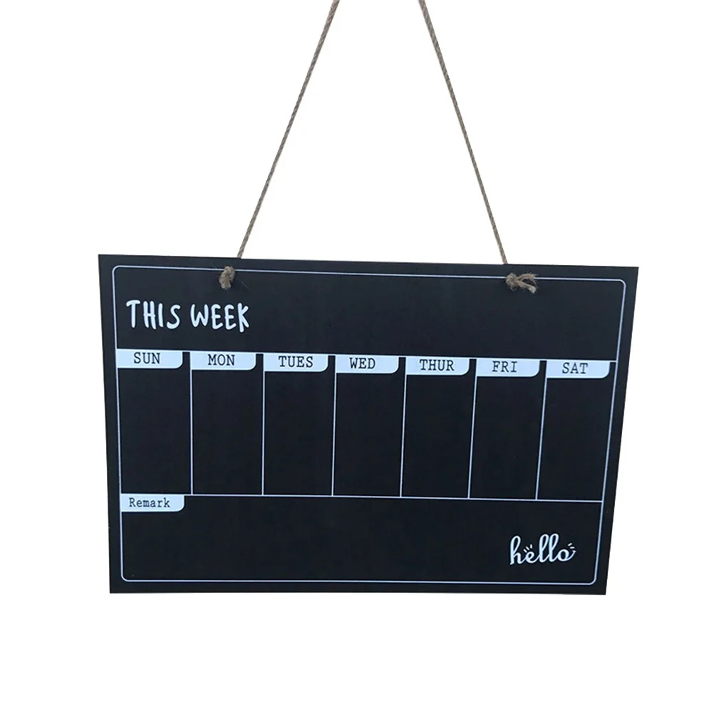 سبورة خشبية معلقة من جانب واحد للرسائل الأسبوعية سبورة صغيرة قابلة لإعادة الاستخدام وقابلة للمسح للحرف اليدوية