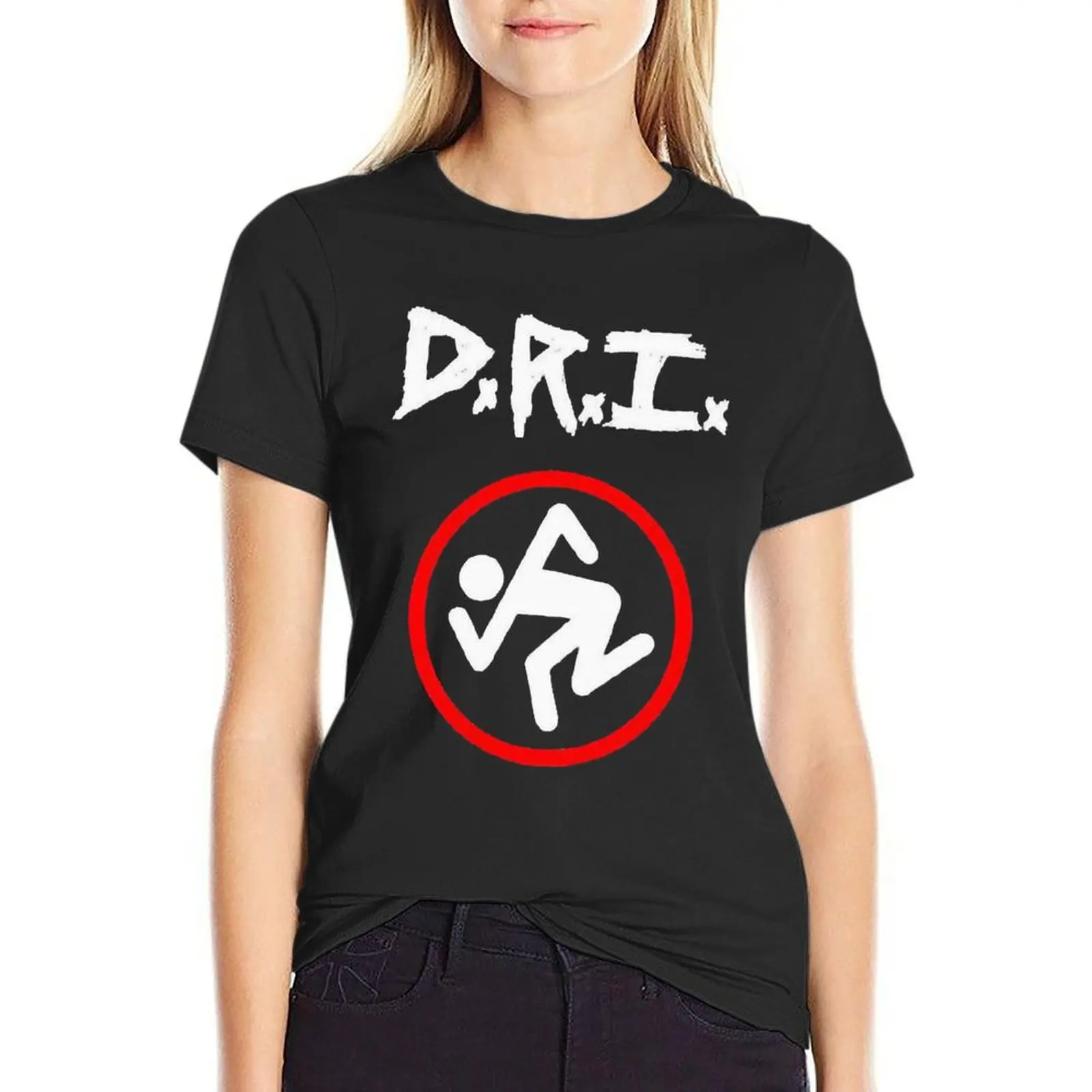 

D.R.I. Band T-Shirt Short sleeve tee graphics Aesthetic clothing korean fashion oversized workout shirts for Women