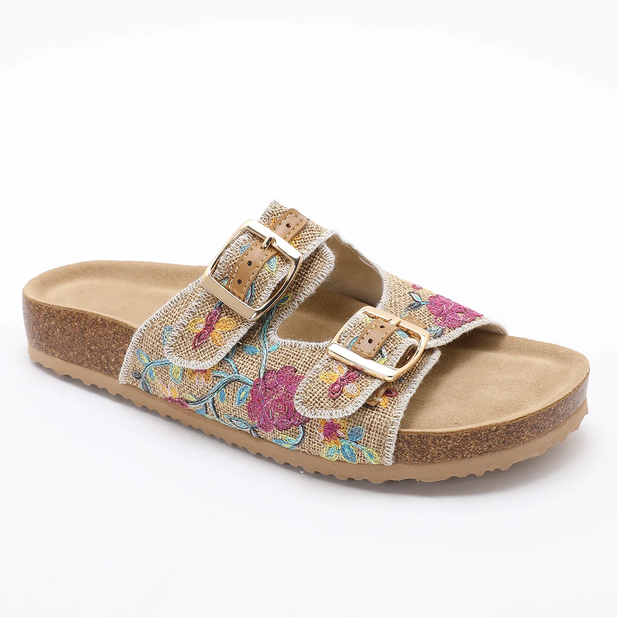 Leather Flat Sandals for Women Comfortable Beach Essentials Shoes Memory Foam Vacation Slippers
