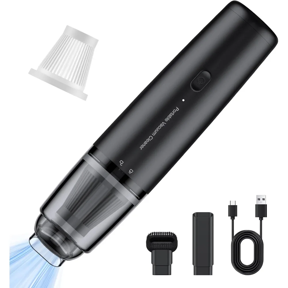 

Car Handheld Vacuum Cordless 13000 PA Suction Power, Portable Mini Vacuum Cleaner for Car Home Office and Pet Hair, Black