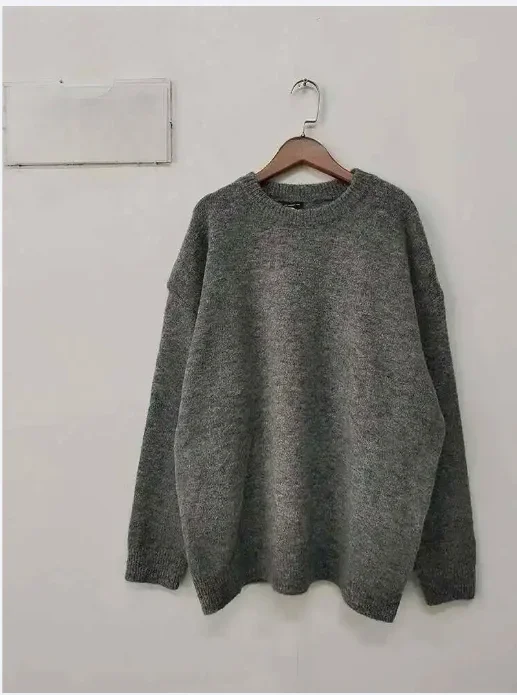 

Winter Stand Collar Sweater Men Warm Fashion Casual Knitted Pullover Men Korean Loose Long Sleeve Sweater Mens Clothes