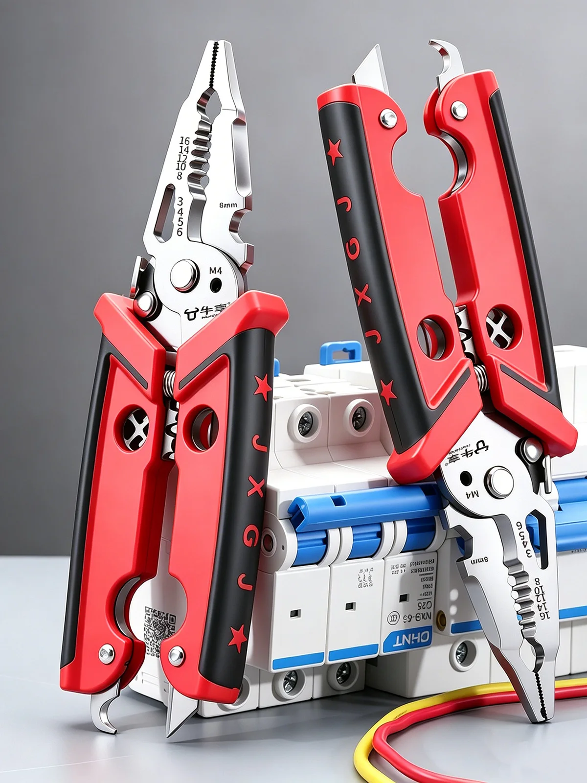 18 In 1 Multifunctional Wire Stripper Crimper Pliers Professional Electrician Peeler Tool For Cable Cutting And Crimping