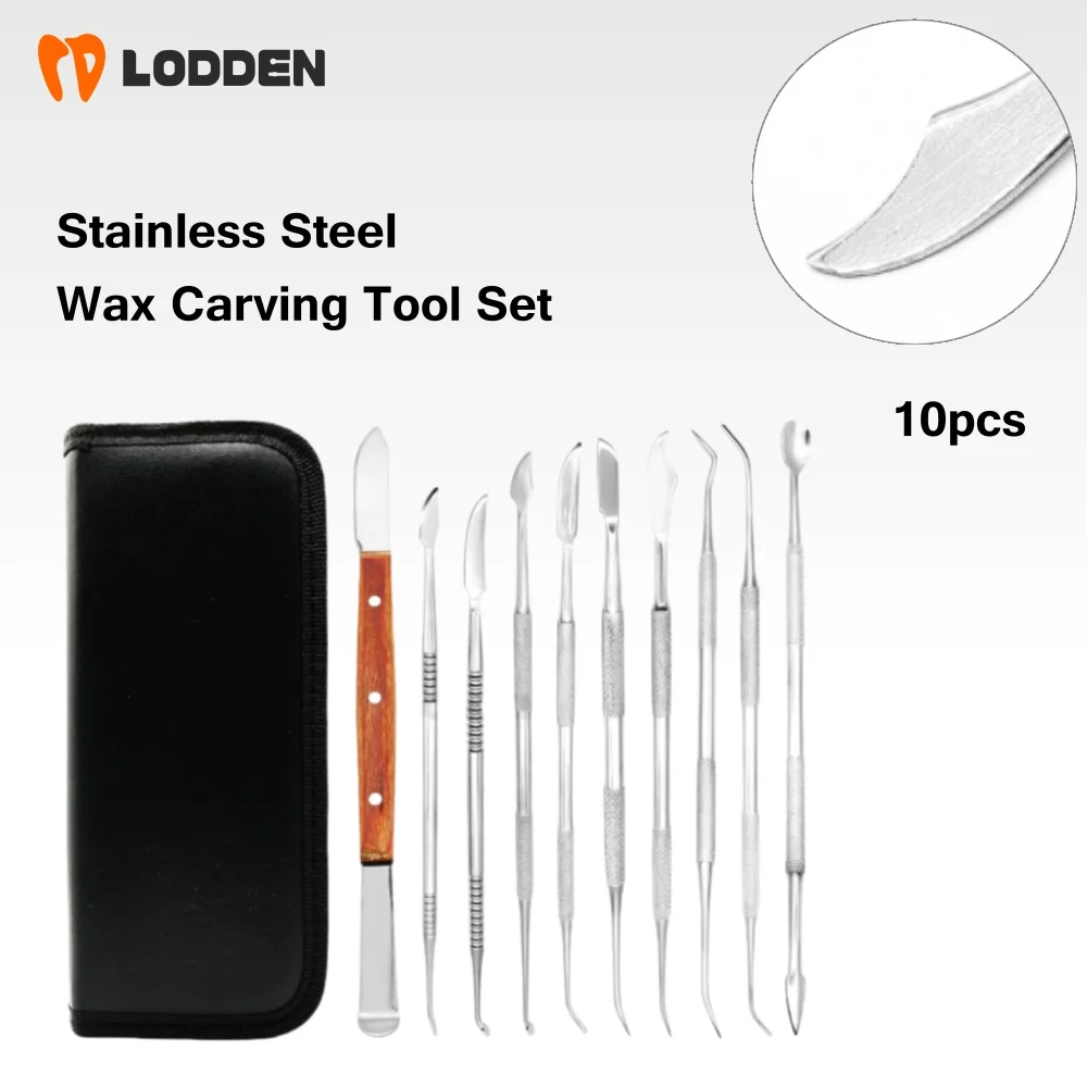 

10Pcs Dental Spatula Plaster Knife Practicalc Versatile Teeth Wax Carving Tool Set Dental Instrument Dentist Tools Sets