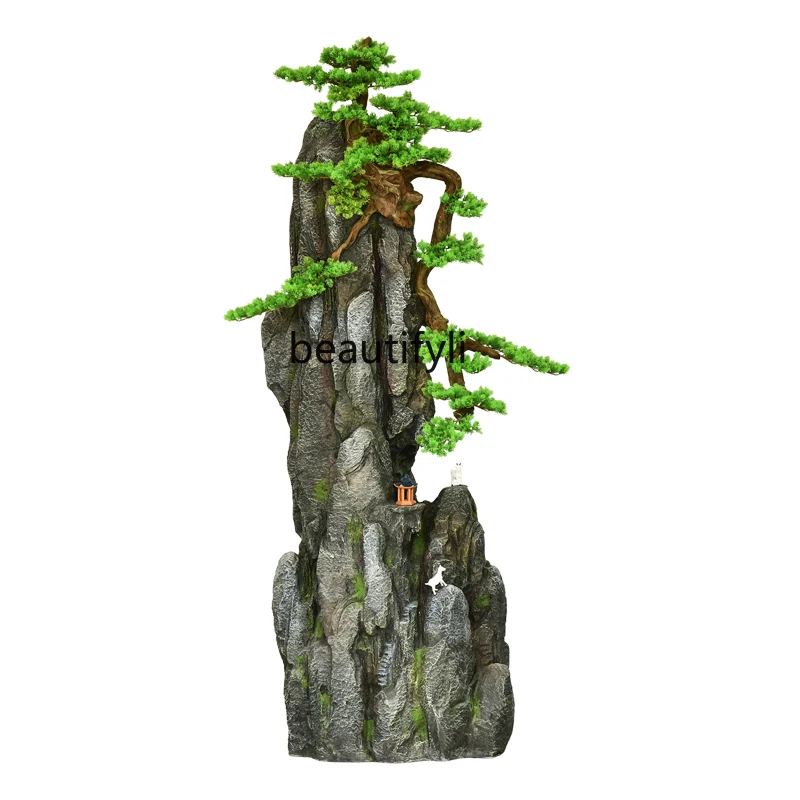 

New Chinese Zen Tree Pile Tea Room Guest Hall Creative Rockery Fortune Decoration Balcony Garden Decorative Jewelry