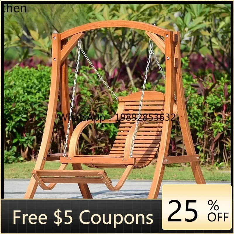 

ZZ solid wood swing villa courtyard hanging chair balcony household outdoor terrace