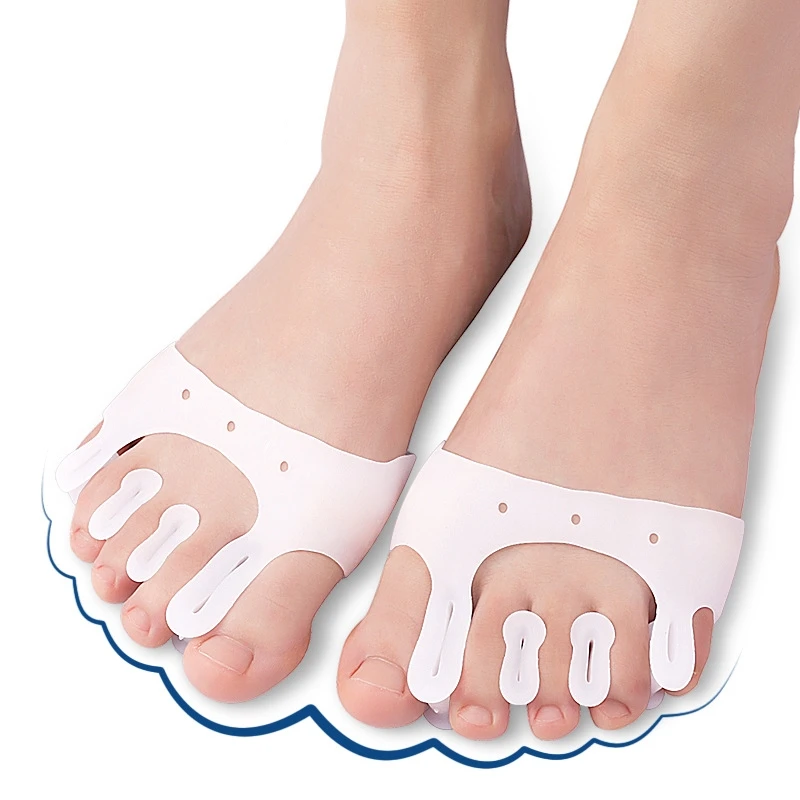 2pieces=1pair Gel Silicone Bunion Corrector Toe Separators Forefoot Pads Orthopedic Braces Orthotic Hallux Valgus Spacers