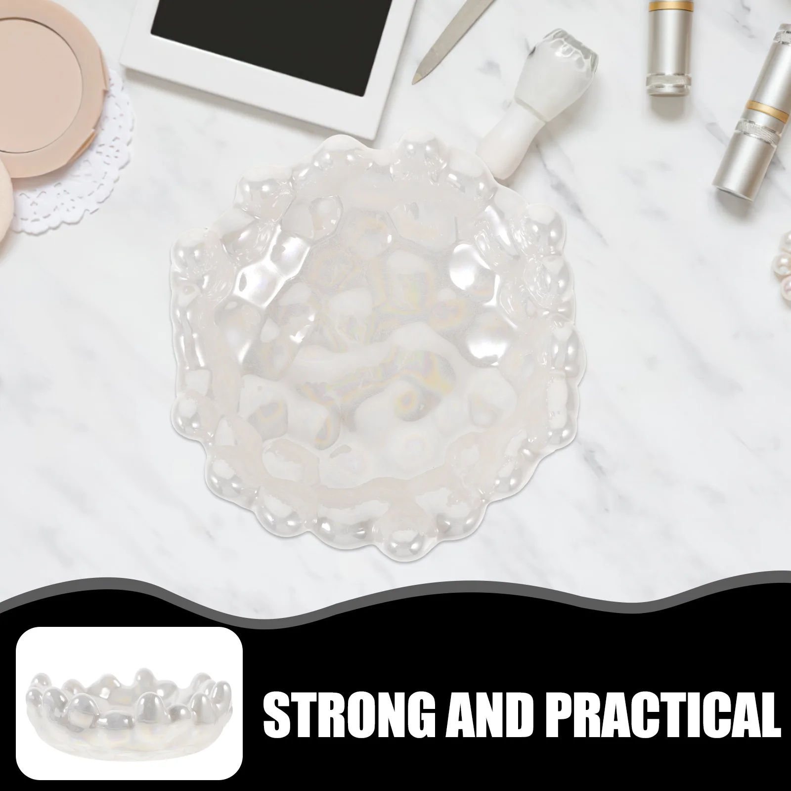 السيراميك علبة مجوهرات مفاتيح صينية حلية طبق أحمر الشفاه تخزين لوحة مستحضرات التجميل المنظم سطح المكتب حلية طبق حامل مجوهرات #2