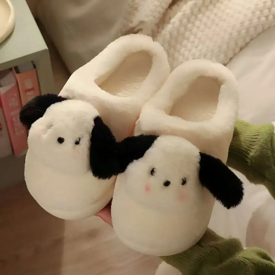 2024 New Winter Soft Mens Indoor Antiskid Fluffy Slides Bedroom Cartoon Bear Warm Plush Slippers Male Home Casual Cotton Shoes image 6