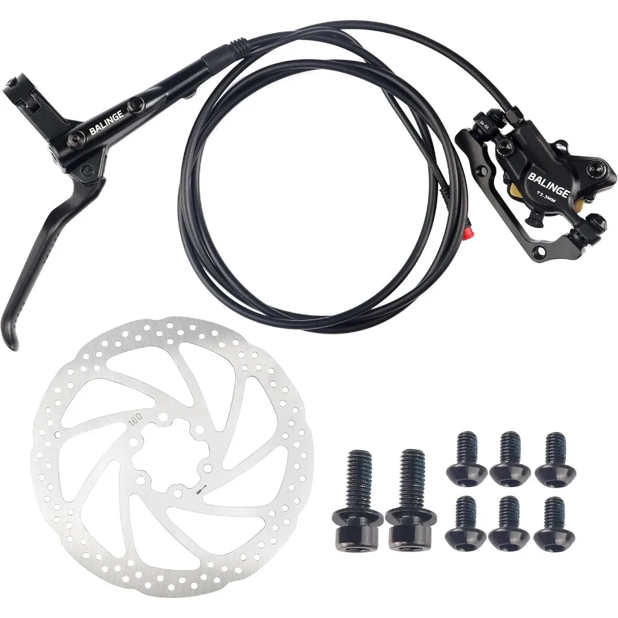 E830Pro 2Pin Poweroff موصل 2 بيستونز EBike الكهربائية PowerOff الهيدروليكية الجبهة الخلفية مجموعة الفرامل مع 160 مللي متر 6 البراغي القرص الدوار H #1