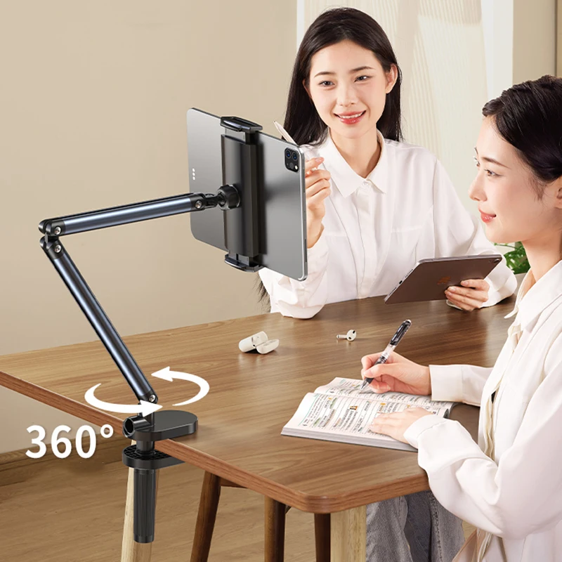 MoZhao Ipad Holder Stand Tablet Holder Phone Holder Lazy Desktop Aluminum Alloy Cantilever Home Live Ipadpro Folding Bracket