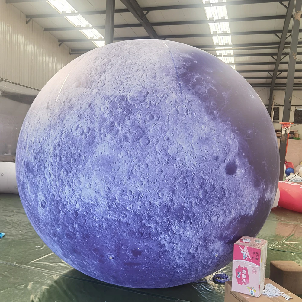 wholesale LED Lights Inflatable Moon Ball 1.5-6Meters Oxford Giant Hanging Blow Up moon Balloon for Event Party Show Decor with