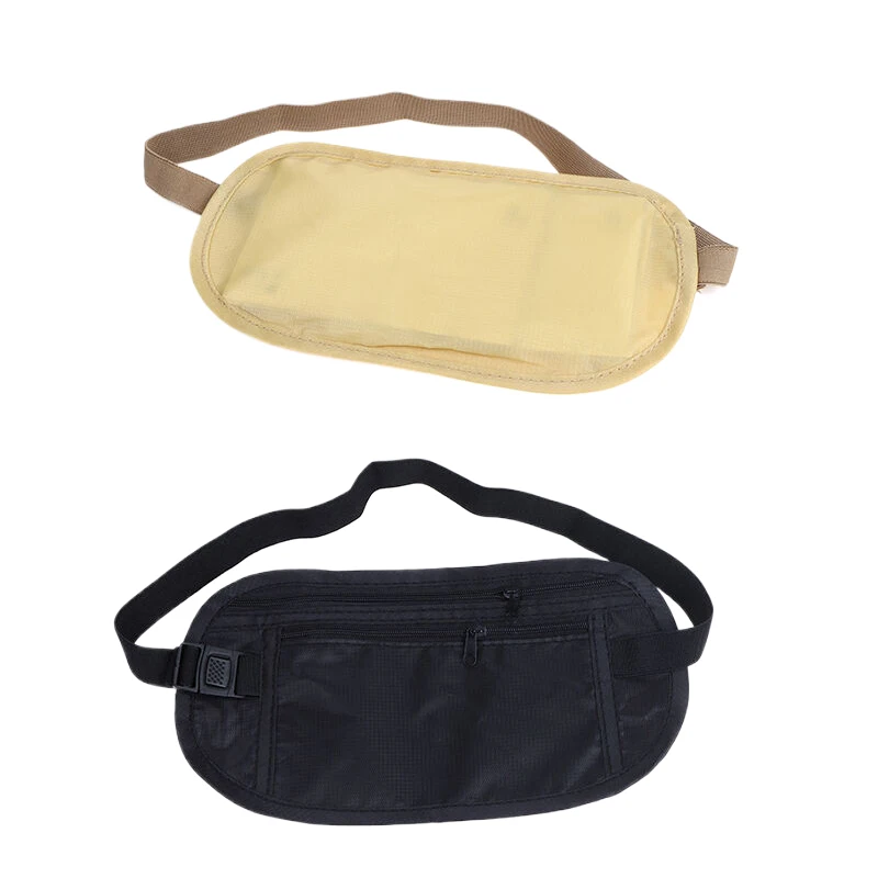 

HUA HUA 1PC Universal Sports Waist Bag Money Belt For Travel Women And Men Slim Hidden Travel Wallet Mobile Phone Anti-theft Bag