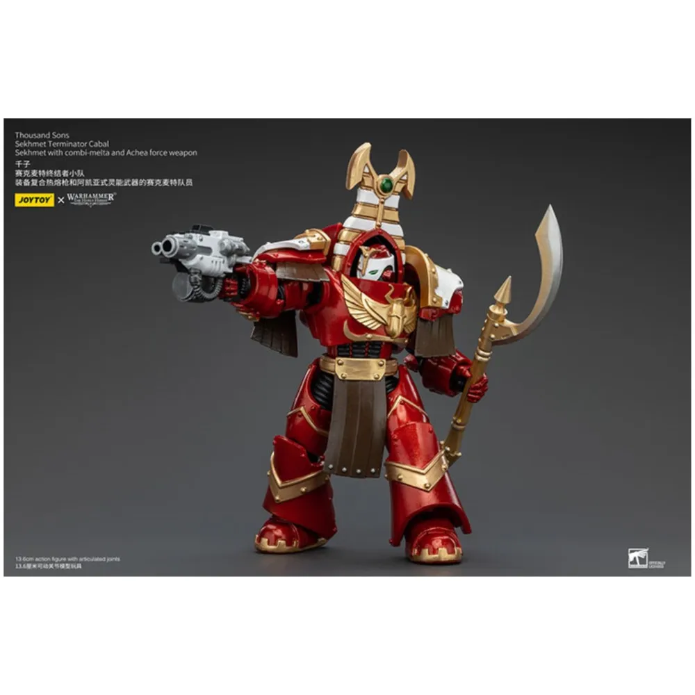 JOYTOY Warhammer "The Horus Heresy" Thousand Sons Sekhmet Terminator Cabal Sekhmet With Combi-Bolter And Achea Force Doll Toys