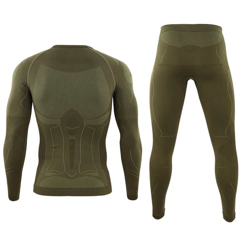 Winter Men Thermal Underwear Sets Fleece Breathable Tactical Sweat Quick Drying Outdoor Sports Tight Male Thermo Underwear