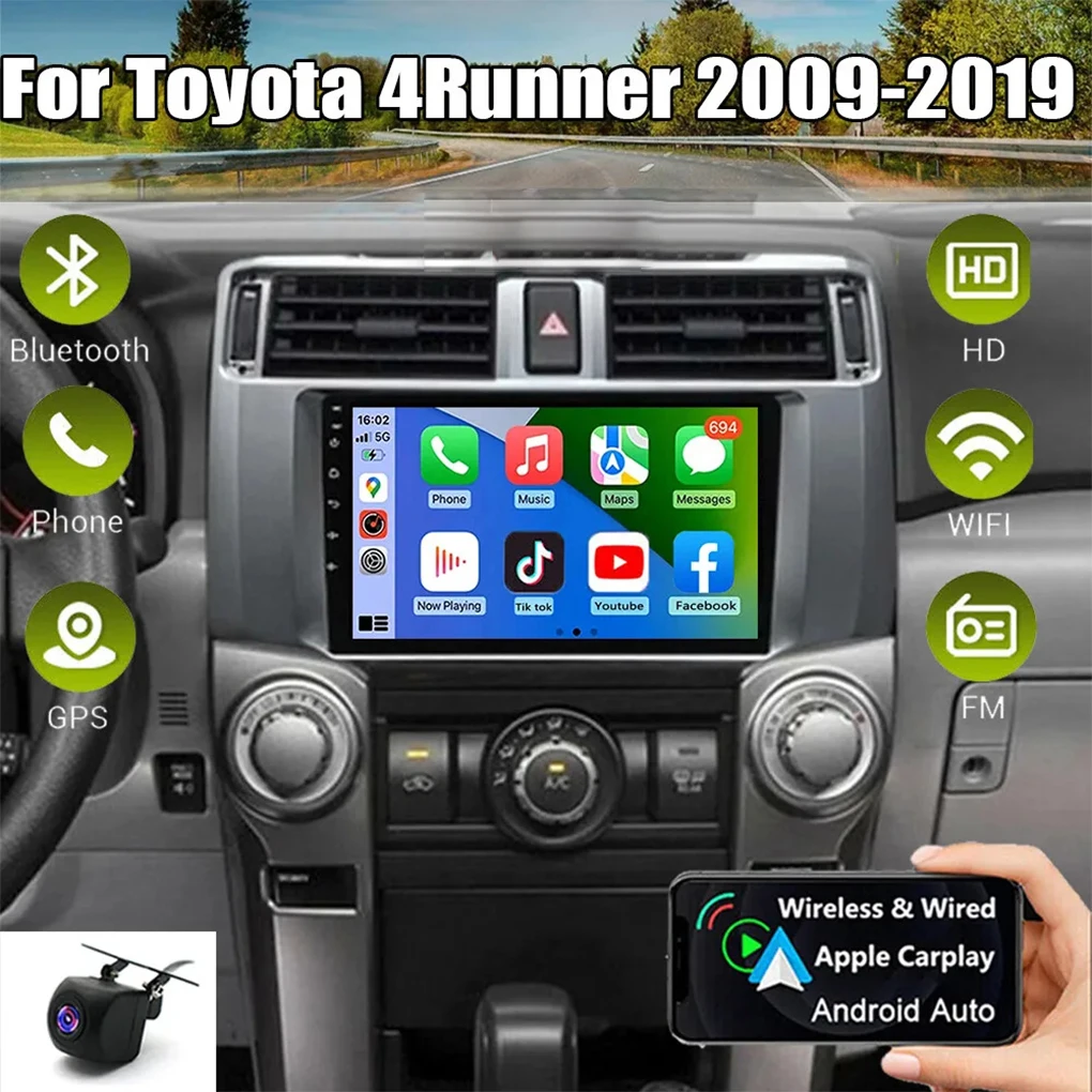 For Toyota Supra 4Runner 2009-2019 Navigation GPS Android 14 Bluetooth Car Navigation All-in-One Car Radio Carplay AHD Camera