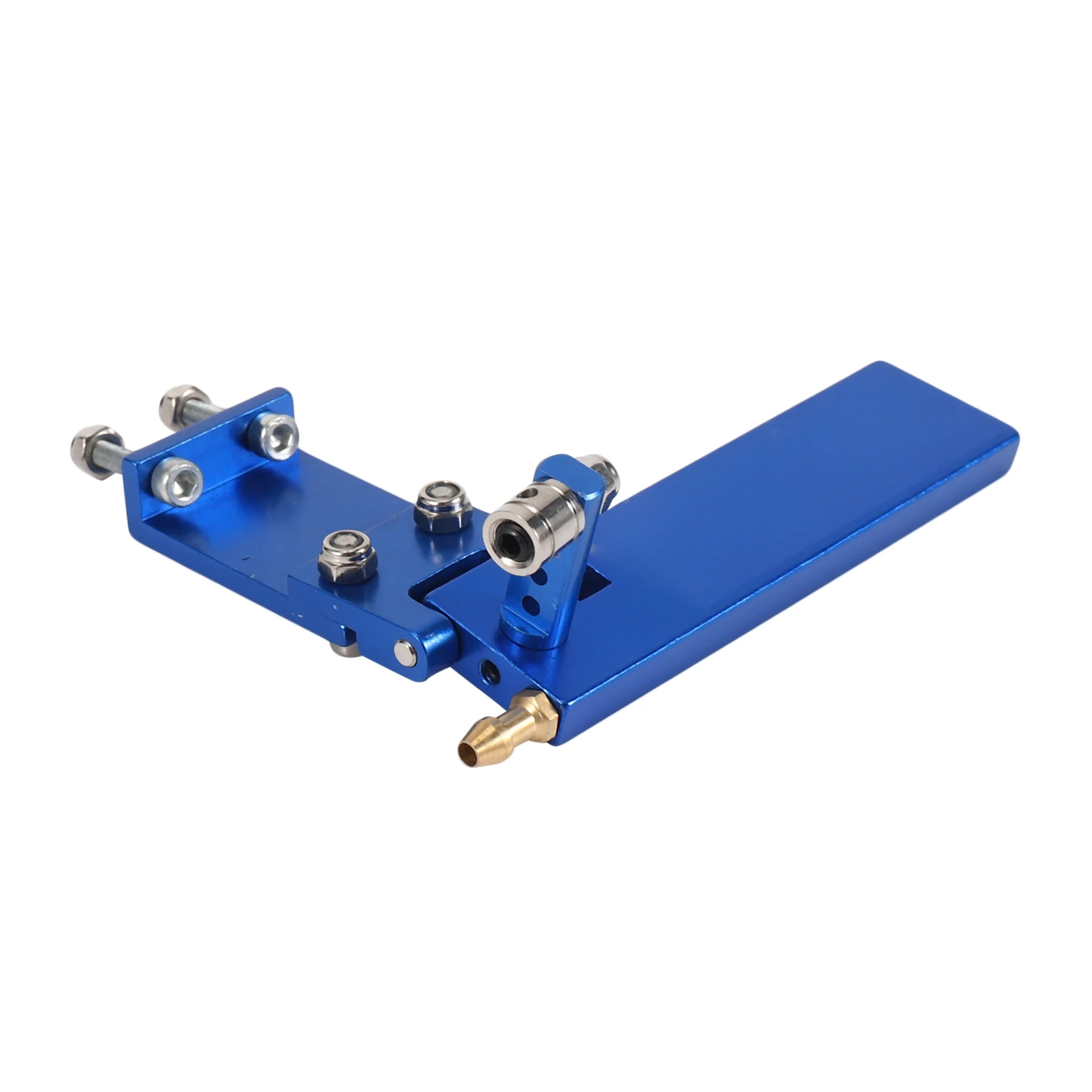 Alumínio azul liga rc barco, 75mm, metal sucção água leme para controle remoto, peças cnc