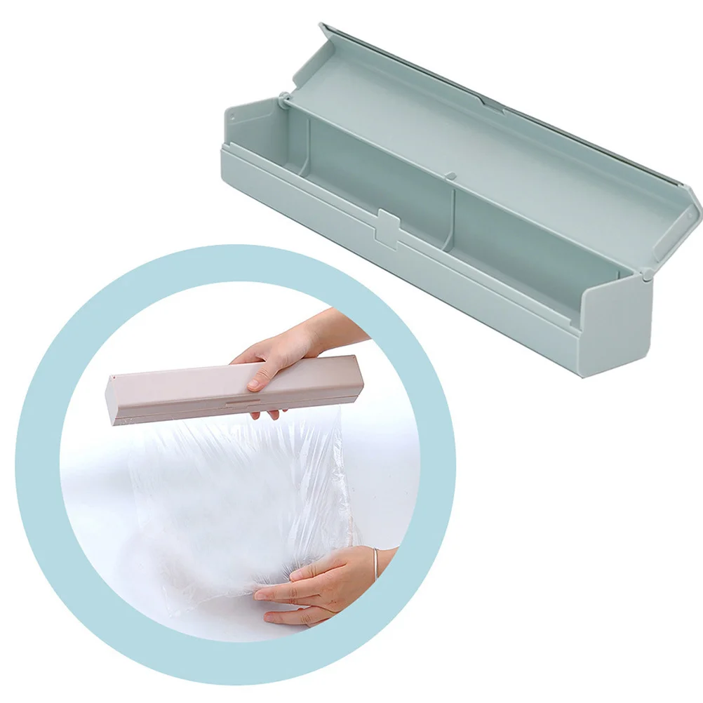 

3 Pcs Plastic Wrap Storage Box Container Automatic Food Cutter Cling Kitchen Dispenser Case