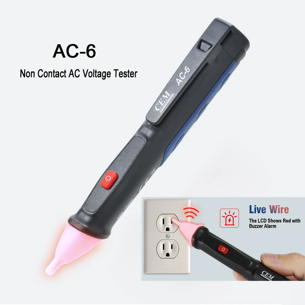 Non-Contact Voltage Tester Electricity Tester Pen ,Live Wire Tester Range 50V-1000V for Live/Null Wire Judgment, Auto Power Off