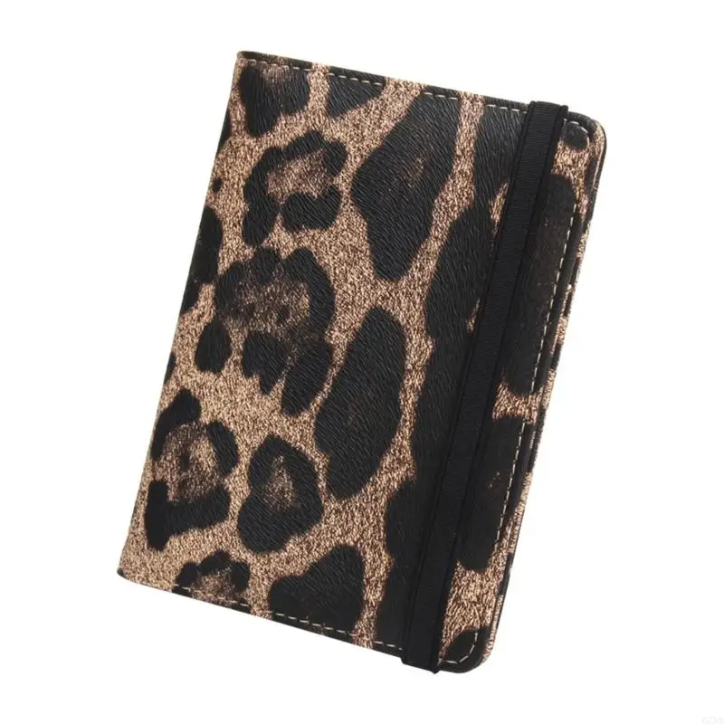 

G7NB Lightweight Blocking Leopard Cover PU Card Holder Stay Fashionable While Securing Your Travel Documents