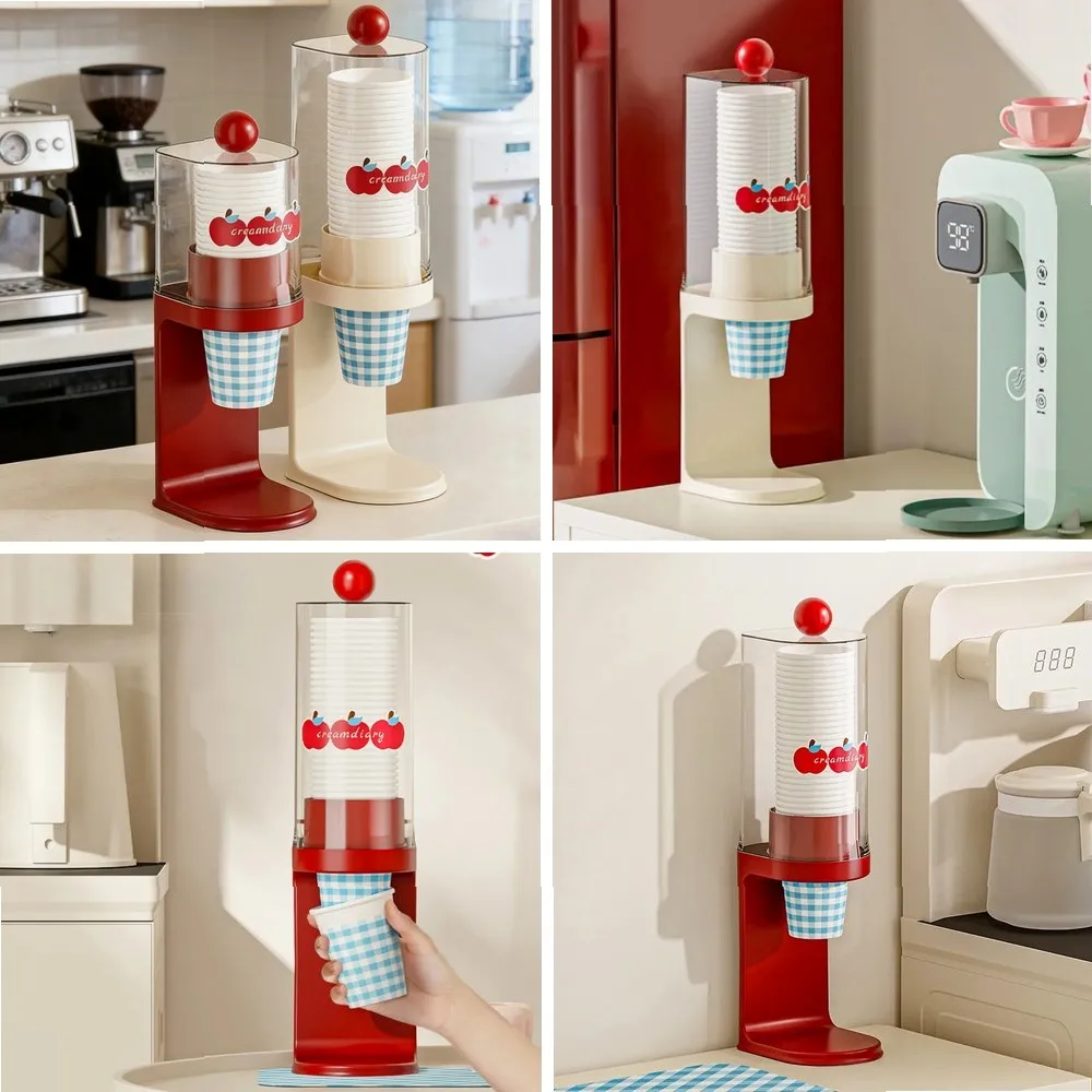 

Cute Pull-Type Cup Holder for Water Cooler, Fits Disposable Paper & Plastic Cups, Bathroom Mouthwash Cup Dispenser