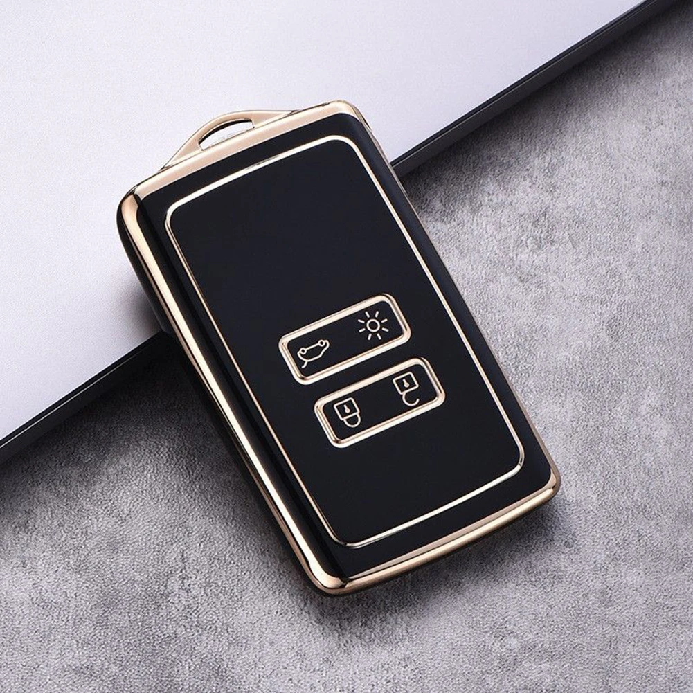 TPU Car Key Case Full Cover For Koleos Kadjar 2016-2019 4 Button Car Key Cover Accessories Car Key Button Accessories Keyless