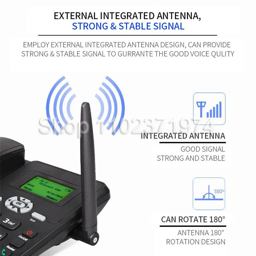 GSM Quad Band Desk Phone Wireless Dual SIM Card slot 6588 Deskphone