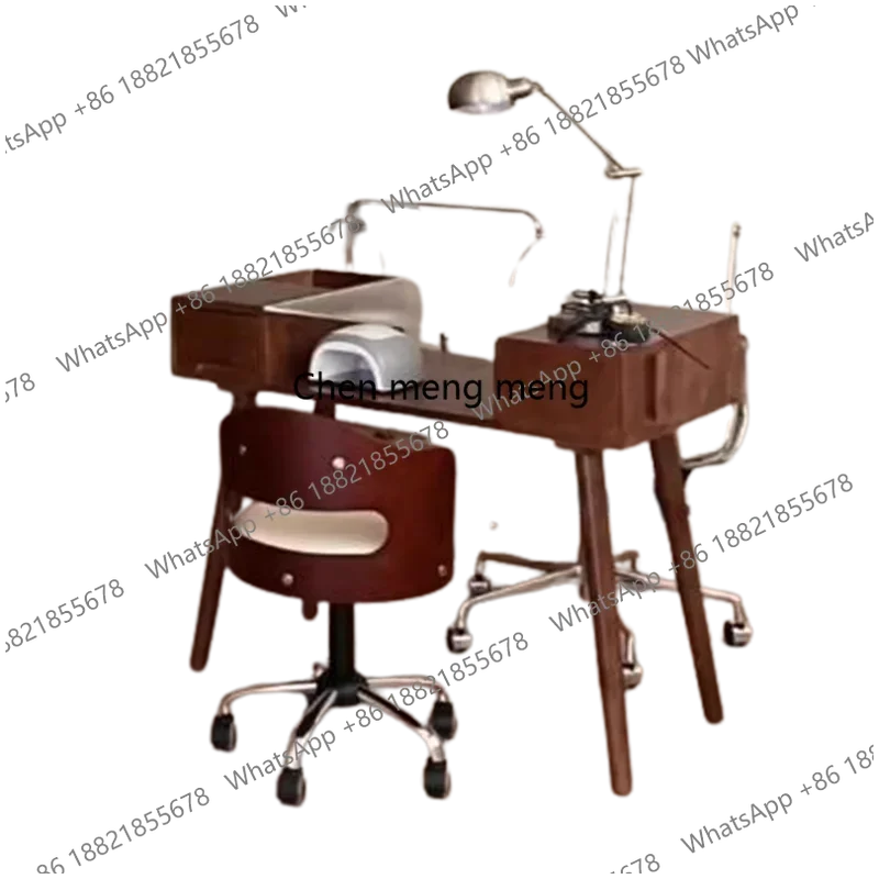 

Dressing Glass Tabletop Manicure Table Luxury Storage Retro Simple Nail Tables Nail Artist Salon Furniture