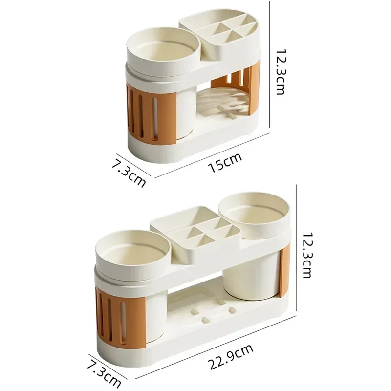 New Bathroom Toothbrush Toothpaste Shelf Simple Advanced All-in-one Toothbrush Mouthwash Cup Bathroom Wash Set Cup Holder