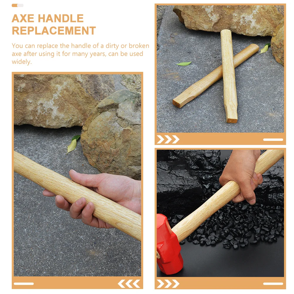 

2pcs Wooden Replacement For Repair Outdoor Woodworking Woodworking Tools Part Tools Part Axe Handle Wood Handle