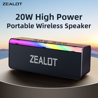 ZEALOT-S72 Portable Bluetooth Speaker Wireless Flash Light Speaker TWS Bass Stereo IPX6 Waterproof Loudspeaker 10H Playtime