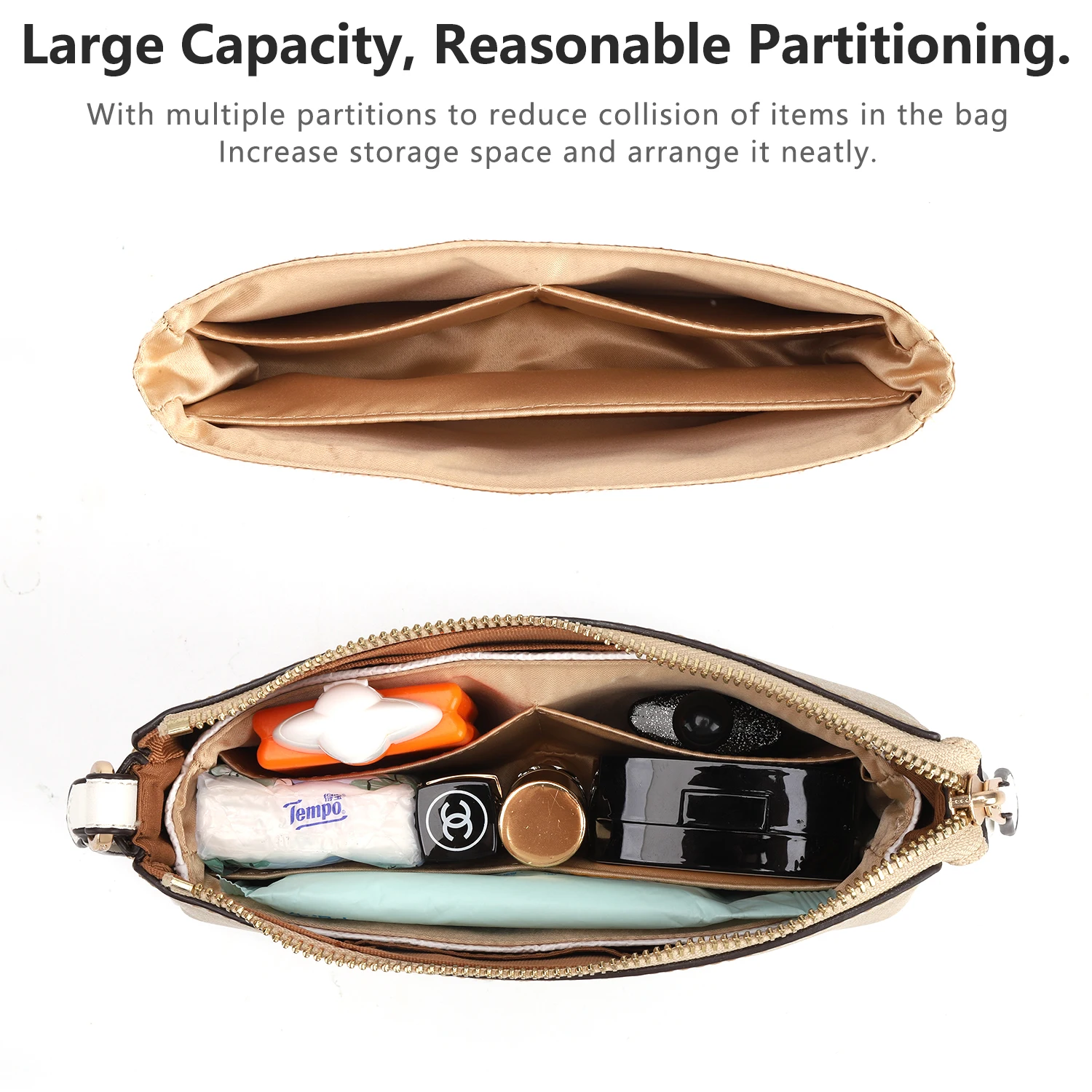 WUTA Dupont Paper Bag Organizer For Coach Nolita 19 Waterproof Handbag Inner Bag Insert Storage Bags Liner Bag Support Shaper