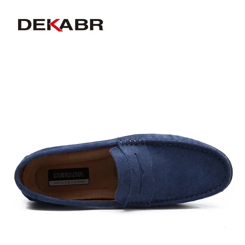 DEKABR Brand Spring Summer Hot Sell Moccasins Men Loafers High Quality Genuine Leather Shoes Men Flats Lightweight Driving Shoes