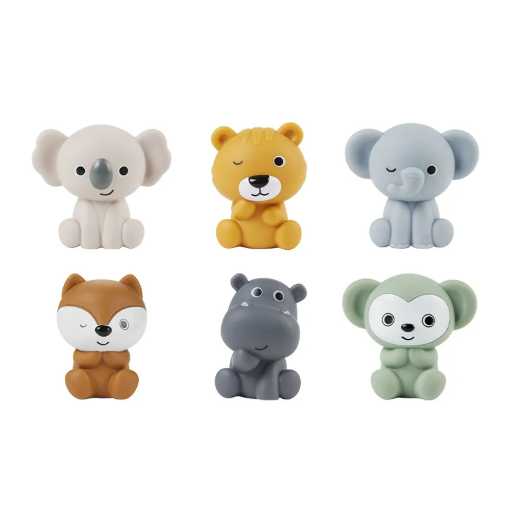 Zabawki do kąpieli dla niemowląt w kształcie zwierzątek, edukacyjne, pływające, silikonowe, składane, do układania w wieżę, łódka, do kąpieli na plaży i w wannie.