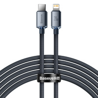 Baseus Crystal Shine Lightning to USB-C Cable 20W 480 Mb/s 2m Black