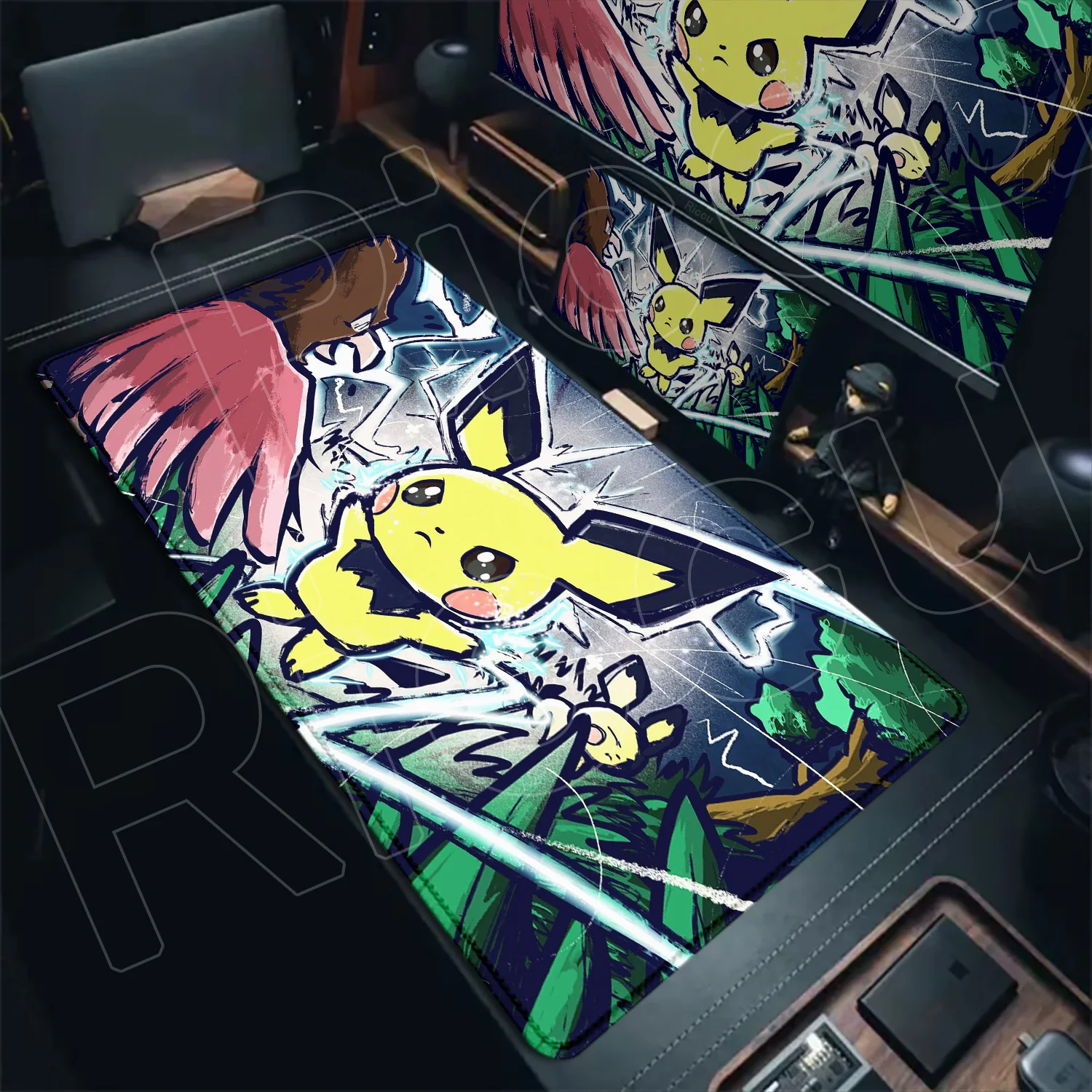 

Non-slip Rubber New Kawaii Anime Pikachu Mouse Pad PC Colorful Game Cabinet Mousepad Pokemon Keyboard Rug Laptop Gaming Desk Mat