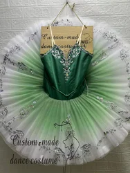 Professional Ballet Corset Pancake Ballerina Girl Professional ballet performance costumVariations of the ballet