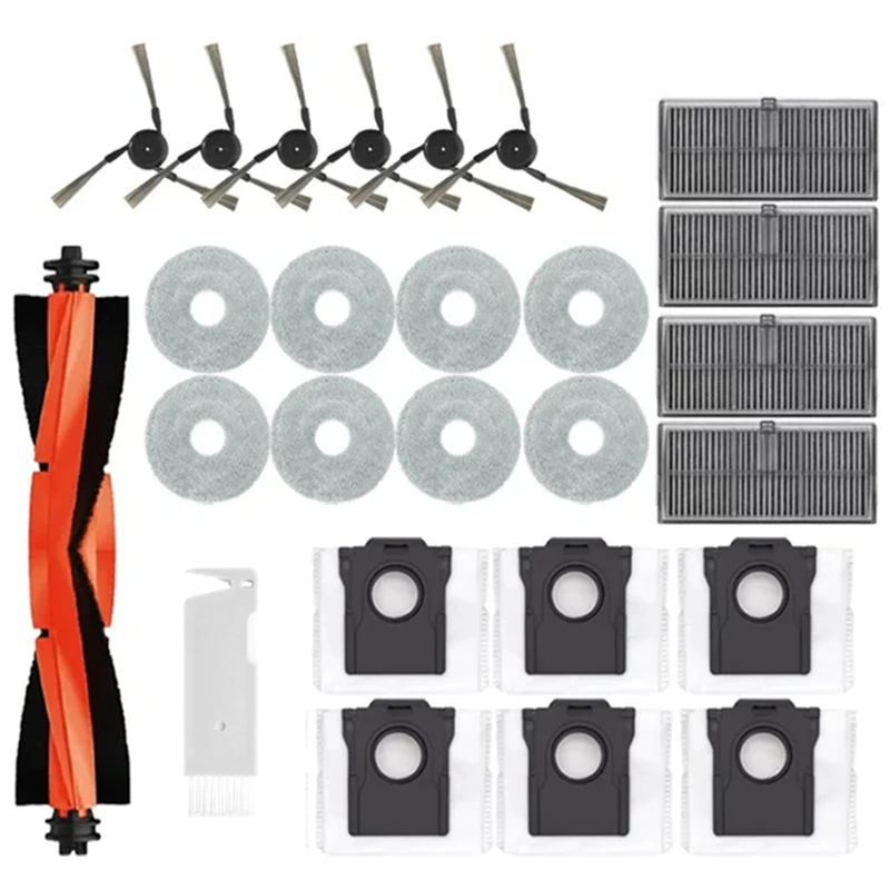 Accessoires pour aspirateur Dreame X40 Ultra, X40 Pro, S30 Pro Ultra, brosse latérale principale, filtre Hepa, vadrouille, gril, sac à poussière
