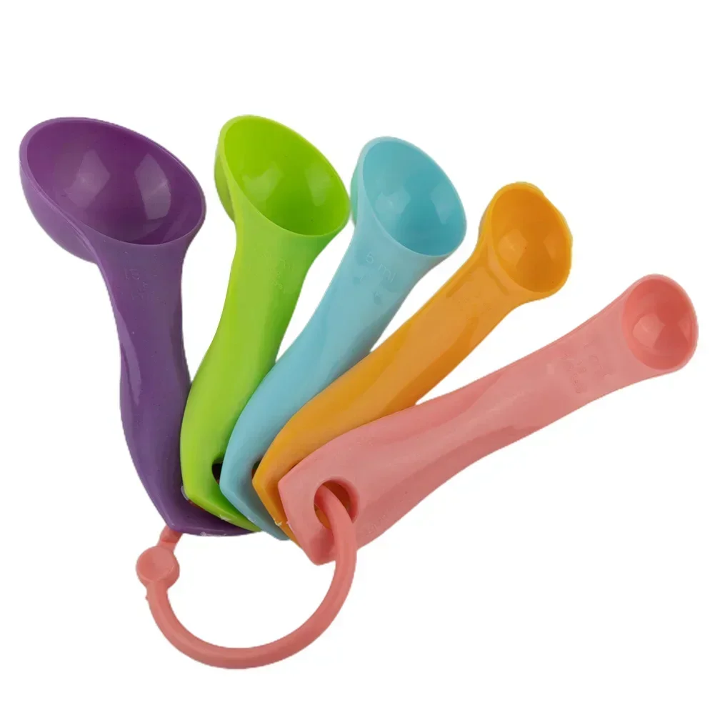 

Teaspoon Measuring Spoon Sugar Tablespoons Baking Cake Coffee Scoop 1/2.5/5/7.5/15ML 5PCS Colorful High Quality