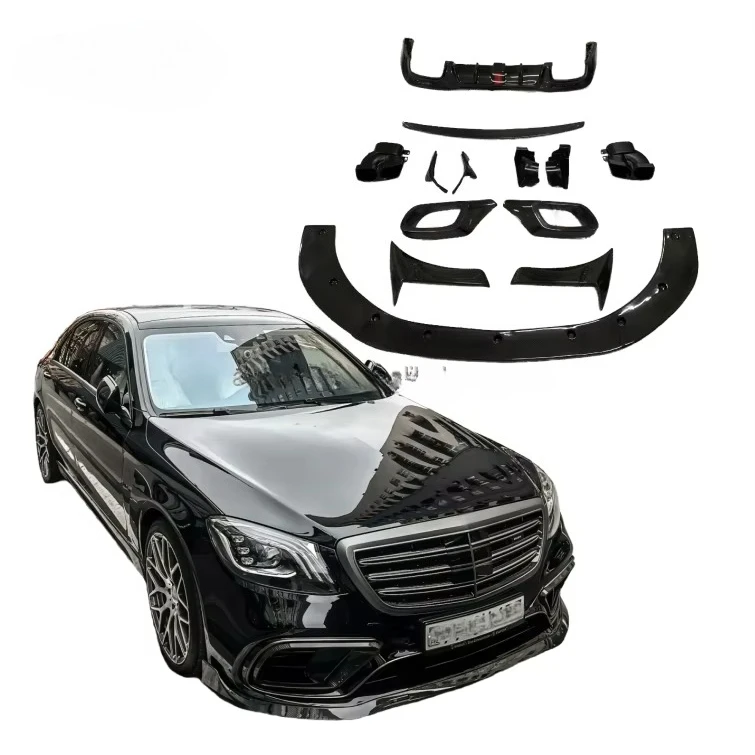 

Bodykit for W222 2013-2020 Upgrade to Bra-Bus B Style Conversion Kit Carbon Fiber PP Diffuser Exhaust Tips Spoiler