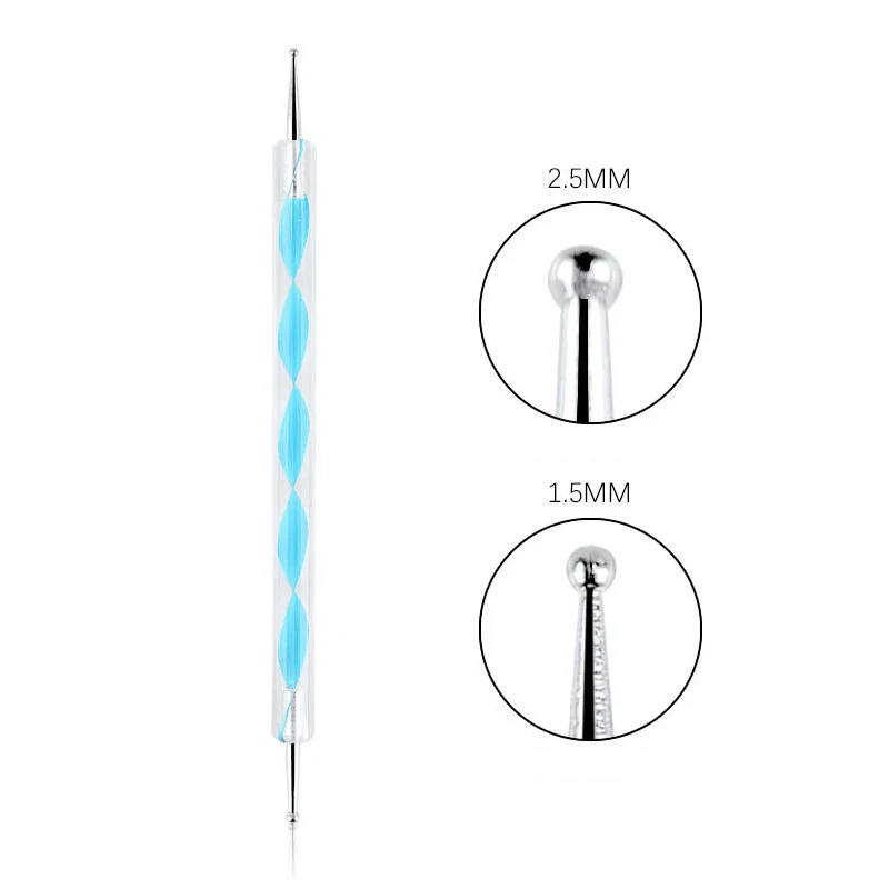 Nail Art Dotting Pen, Spiral Rod Hook Pen, Drawing Painting Marbleizing DIY Manicure tools