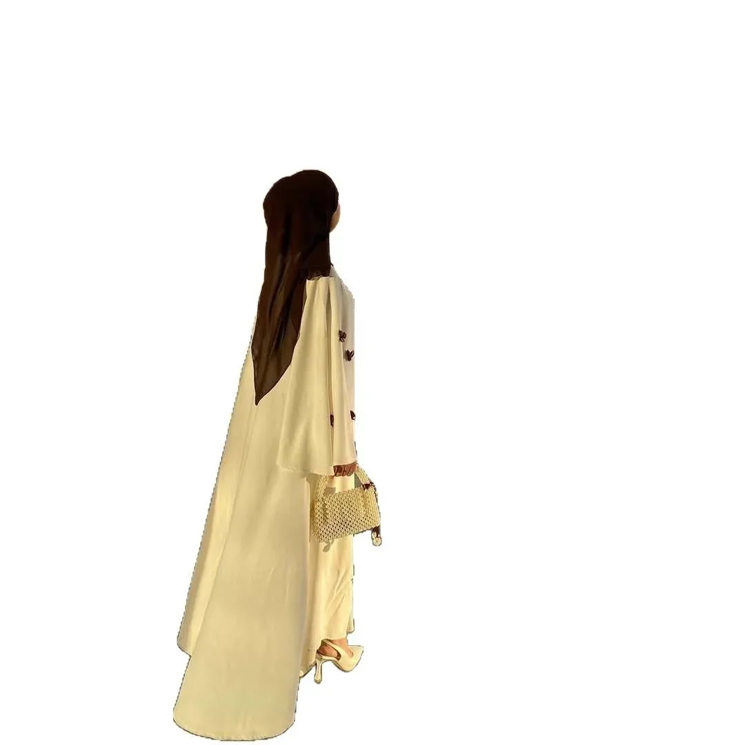 الشرق الأوسط المرأة العربية 2025 دبي جديد كبير الحجم جرس كم فراشة عقدة رداء طويل فستان مسلم مجموعة المرأة الموضة