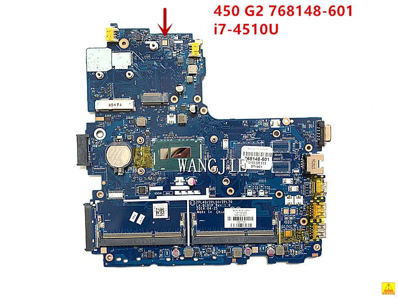 For HP Probook 450 G2 768148-601 768148-001 768148-501 UMA i7-4510U ZPL40/ZPL50/ZPL70 LA-B181P Motherboard 100% Tested