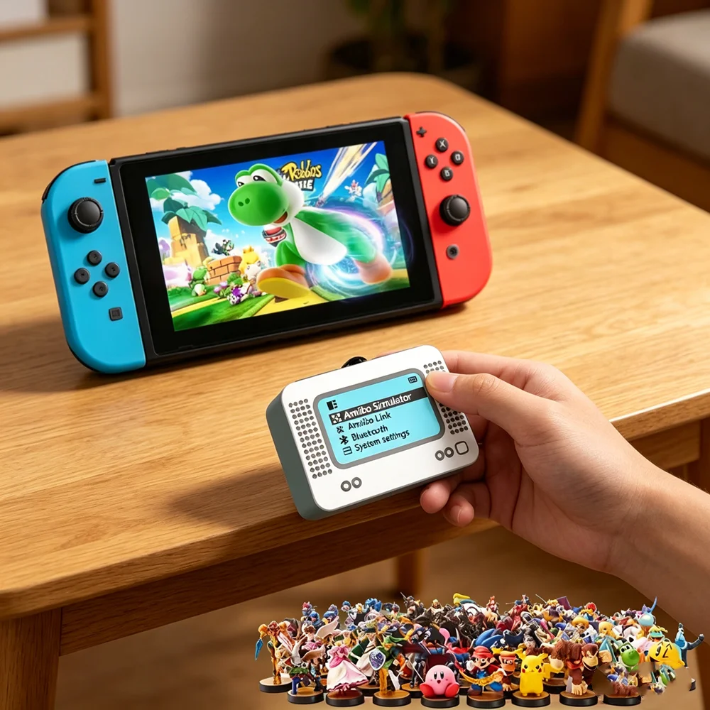 

Эмулятор Amiibo Allmiibo Bluetooth: Умный перезаряжаемый универсальный программатор для Switch, WiiU, игровые аксессуары, NFC