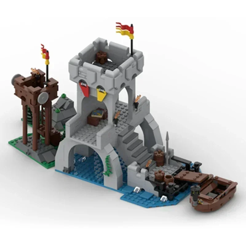 Moc Bouwstenen Militair Model Leeuw Kinghts Kasteelbrugtechnologie Modulaire Blokken Geschenken Kerstspeelgoed Diy Sets Assemblage