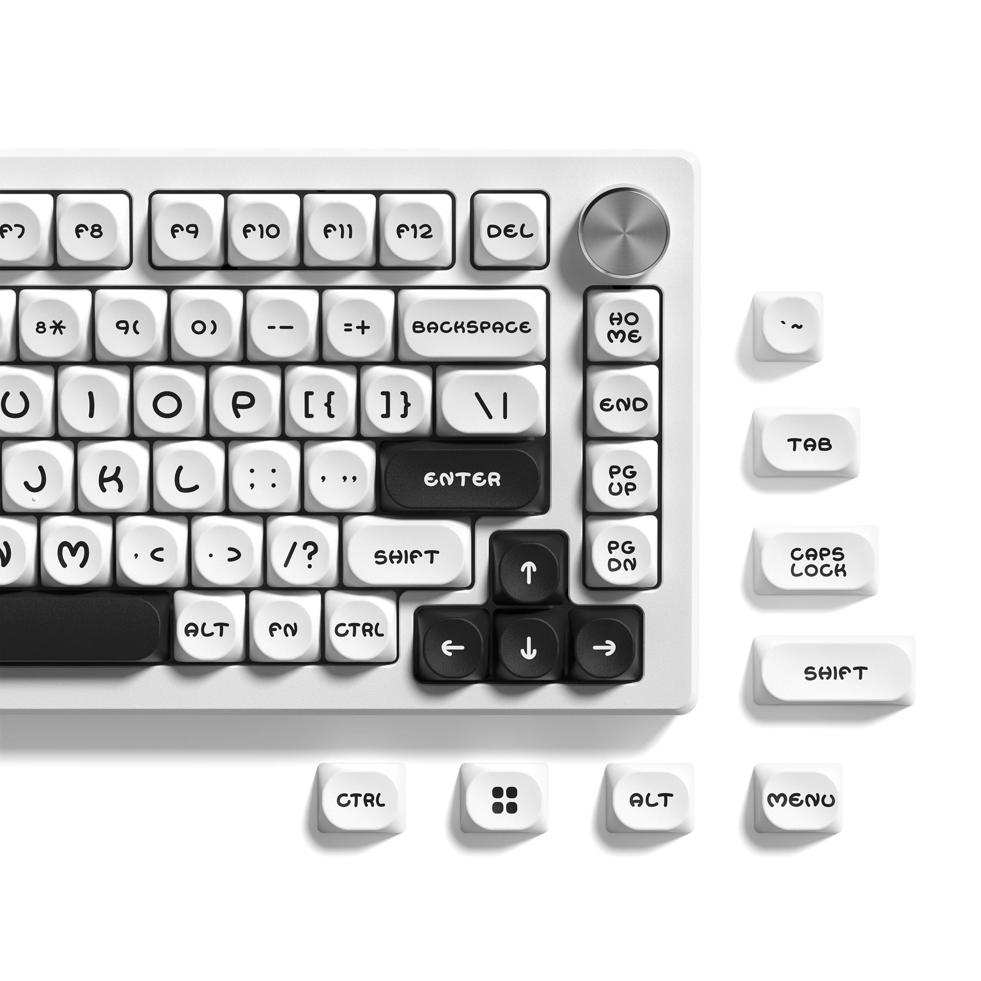 Double Shot PBT Keycap para Jogos Mecânicos, Perfil MOA, Keycaps Teclado, Cherry Gateron, Switches MX, BOW WOB, 130 Chaves