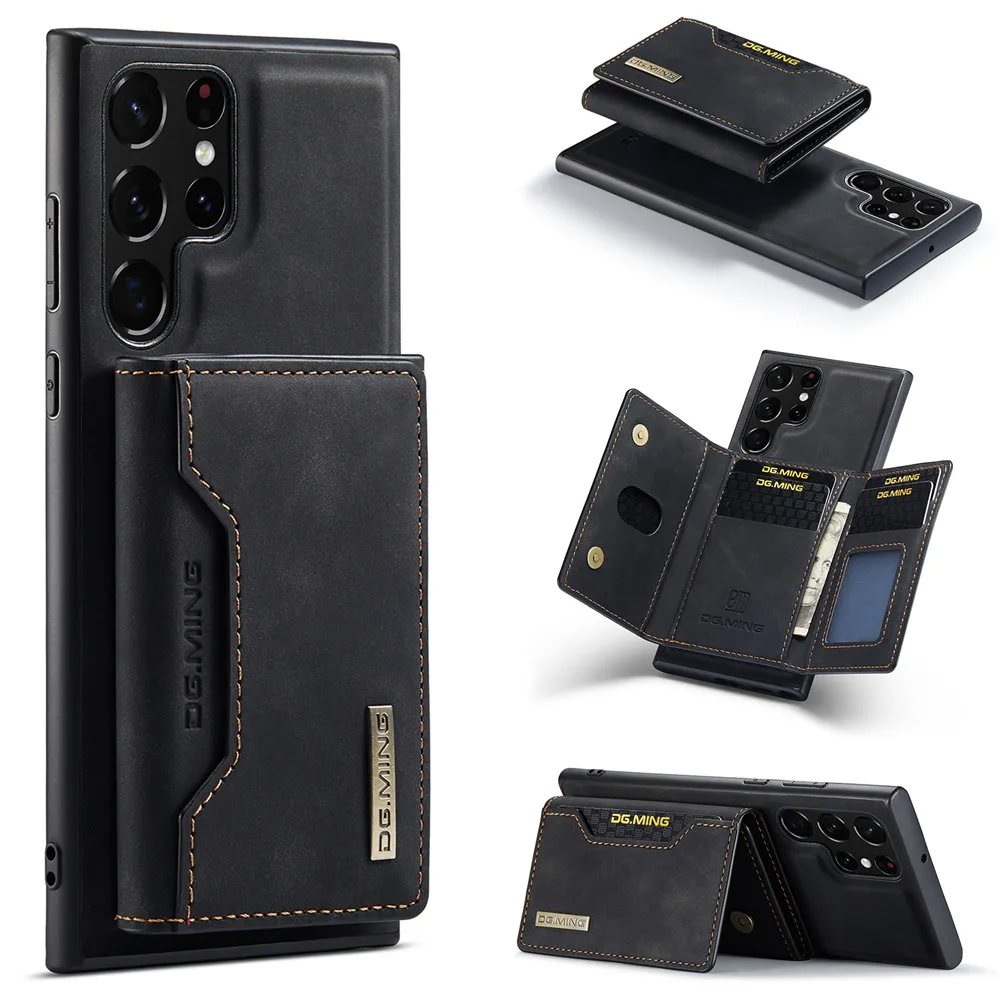 2 in 1 Detachable Magnetic Leather Case for Samsung Galaxy S20 S21 S22 S23 S24 S25 Ultra Plus FE Wallet Cover Card Holder Pocket