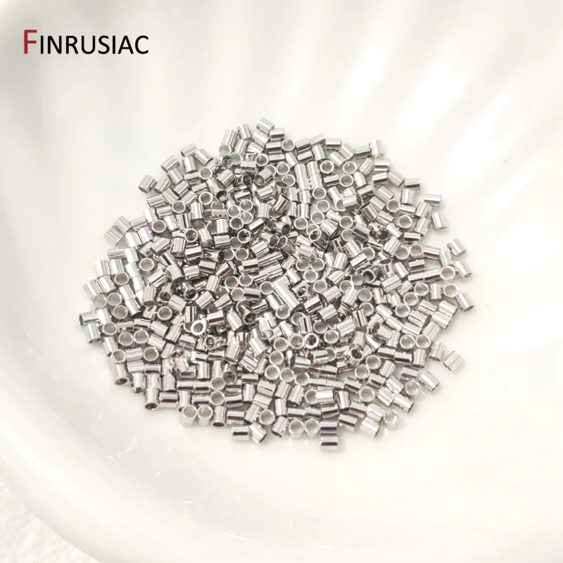 200 Stück/Lot 2/2,5 mm 18K vergoldete Kugel-Klemmperlen, Lampenperlen für Schmuck, Stopper-Abstandshalterperlen für DIY-Schmuckherstellung – Detail 25