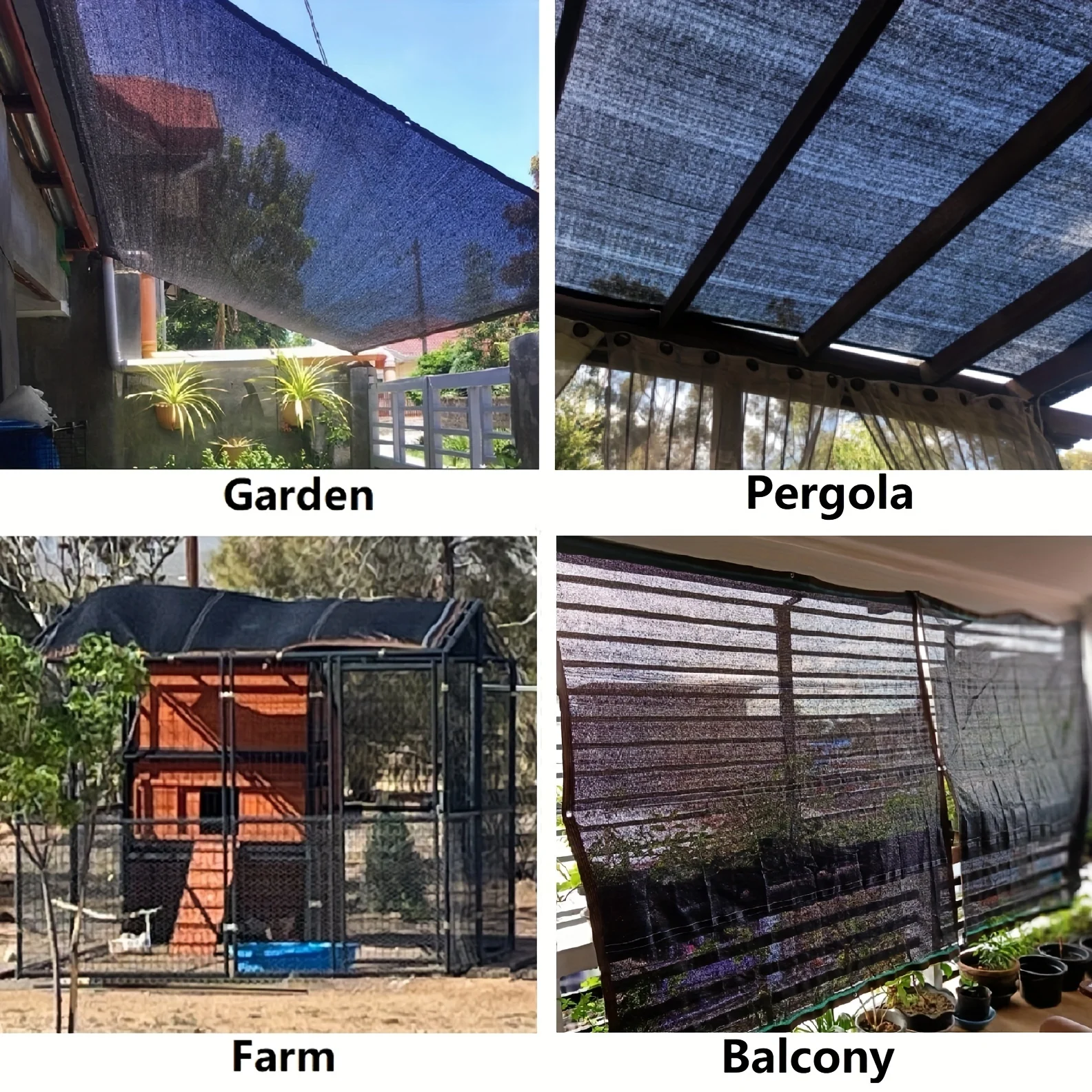 Shaded Outdoor Patios, Privacy Fence Screens, Gap-Filling Outdoor Shade Nets; High-Density Nets Reinforced with Plastic Corners and Copper Fasteners, Uv-Resistant and Breathable, Suitable for Backyard Lawns and Patios