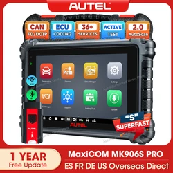 Autel MaxiCOM MK906S PRO OBD2 Diagnostic Scanner MK906 PRO ECU Coding Diagnostic Tool Bidirectional Scanner Support CAN FD/ DoIP