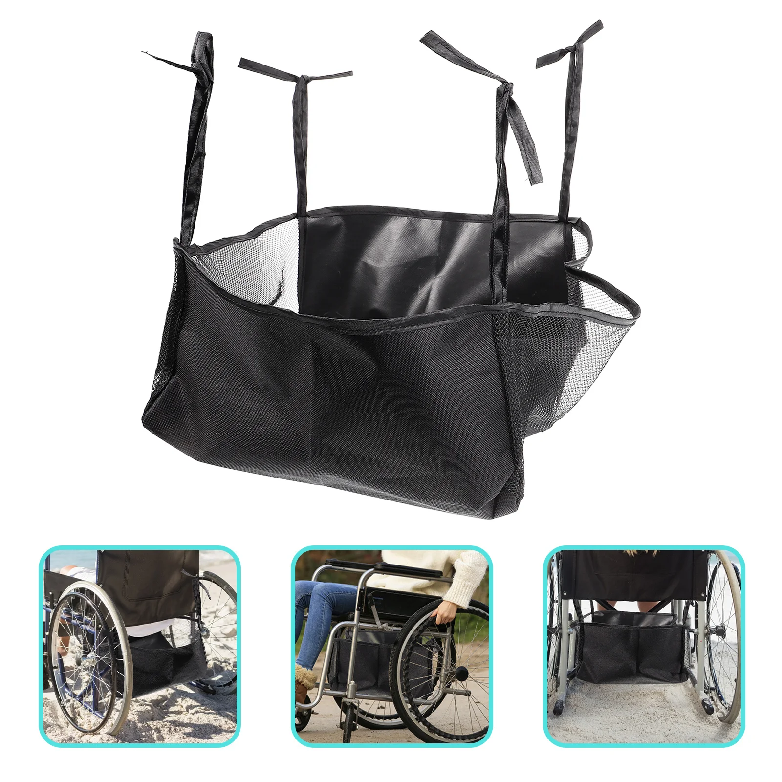 

Wheelchair Storage Bag Lightweight Oxford Cloth Durable Hanging Basket For Seniors Portable Walker Accessory Under Seat